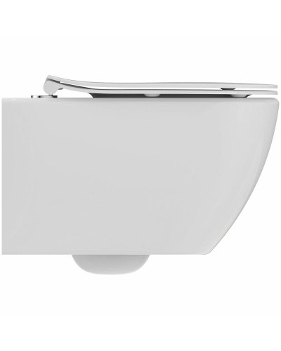 Комплект унитаза с инсталляцией Ideal Standard Tesi Rimless TT00003/115A6 с сиденьем Микролифт и Черной матовой клавишей смыва