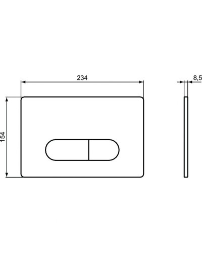 Комплект унитаза с инсталляцией Ideal Standard Tesi Rimless TT00003/115A6 с сиденьем Микролифт и Черной матовой клавишей смыва