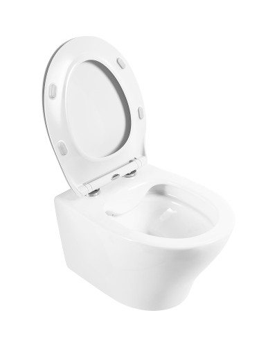 Комплект унитаза с инсталляцией BelBagno Acqua BB340CHR/BB2020SC/BB002-80/BB005-PR-CHROME с сиденьем Микролифт и клавишей смыва Хром глянцевый