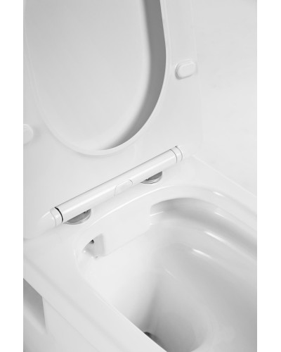 Комплект унитаза с инсталляцией BelBagno Loto BB070CHR/SC/BB002-80/BB005-PR-CHROME с сиденьем Микролифт и клавишей смыва Хром глянцевый