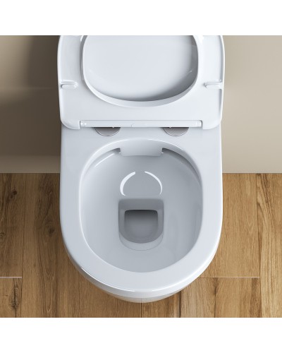 Комплект унитаза с инсталляцией BelBagno Loto BB070CHR/SC/BB002-80/BB005-PR-CHROME с сиденьем Микролифт и клавишей смыва Хром глянцевый