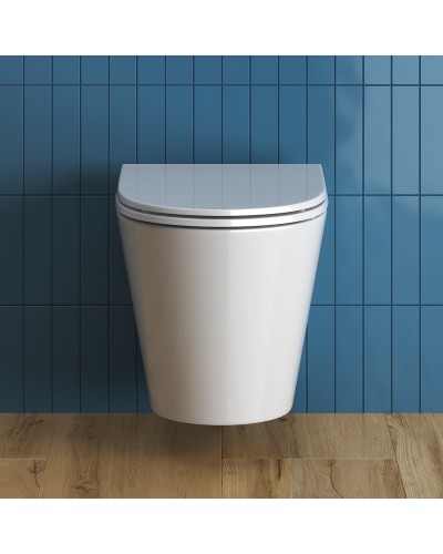 Комплект унитаза с инсталляцией BelBagno Tre BB8001CHR/SC/BB002-80/BB005-PR-CHROME с сиденьем Микролифт и клавишей смыва Хром глянцевый