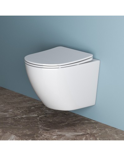 Комплект унитаза с инсталляцией BelBagno Uno BB3105CHR/SC/BB002-80/BB005-PR-CHROME с сиденьем Микролифт и клавишей смыва Хром глянцевый