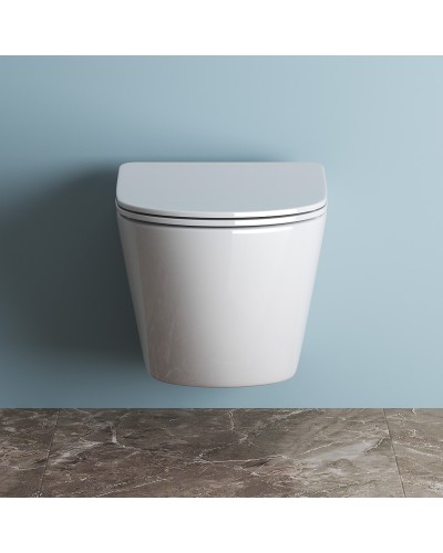 Комплект унитаза с инсталляцией BelBagno Uno BB3105CHR/SC/BB002-80/BB005-PR-CHROME с сиденьем Микролифт и клавишей смыва Хром глянцевый