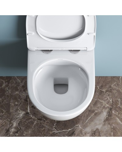 Комплект унитаза с инсталляцией BelBagno Uno BB3105CHR/SC/BB002-80/BB014-SR-BIANCO с сиденьем Микролифт и Белой клавишей смыва