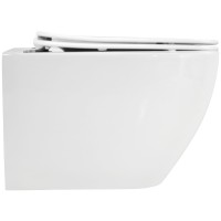 Комплект унитаза Cezares Stylus-Tor CZR-6601-TH-TOR/CZR2316SC с инсталляцией BelBagno BB002-80/BB005-PR-CHROME с сиденьем Микролифт и клавишей смыва Хром глянцевый