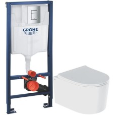 Комплект подвесной унитаз IDDIS Stone STORDSEI25 + система инсталляции Grohe 38772001