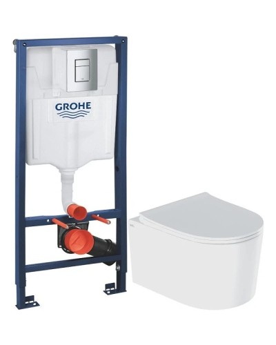 Комплект подвесной унитаз IDDIS Stone STORDSEI25 + система инсталляции Grohe 38772001