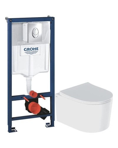 Комплект подвесной унитаз IDDIS Stone STORDSEI25 + система инсталляции Grohe 38721001
