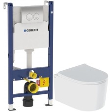 Комплект подвесной унитаз IDDIS Stone STORDSEI25 + система инсталляции Geberit 458.124.21.1
