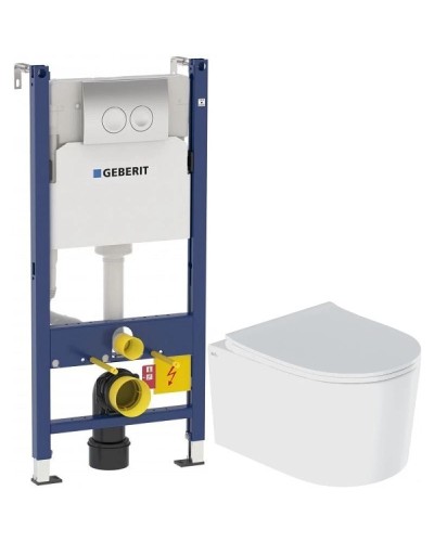 Комплект подвесной унитаз IDDIS Stone STORDSEI25 + система инсталляции Geberit 458.124.21.1