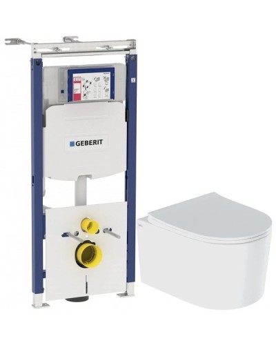 Комплект подвесной унитаз IDDIS Stone STORDSEI25 + система инсталляции Geberit 111.362.00.5