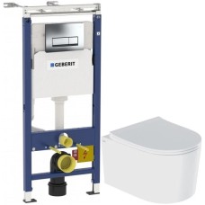 Комплект подвесной унитаз IDDIS Stone STORDSEI25 + система инсталляции Geberit 458.125.21.1
