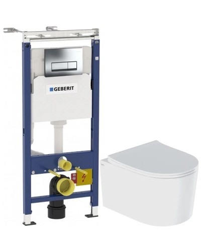 Комплект подвесной унитаз IDDIS Stone STORDSEI25 + система инсталляции Geberit 458.125.21.1