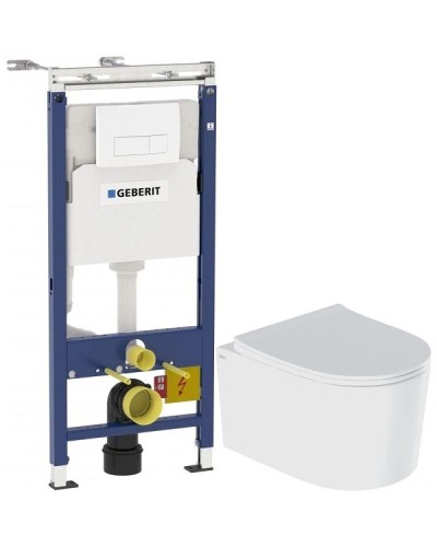 Комплект подвесной унитаз IDDIS Stone STORDSEI25 + система инсталляции Geberit 458.125.11.1