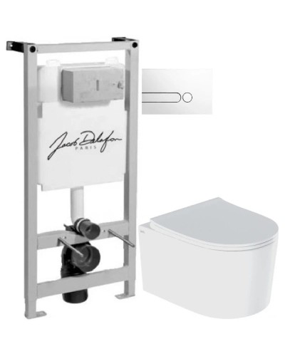 Комплект подвесной унитаз IDDIS Stone STORDSEI25 + система инсталляции Jacob Delafon E5504-NF + E4326-00