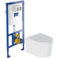 Комплект подвесной унитаз IDDIS Stone STORDSEI25 + система инсталляции Villeroy & Boch 92246100