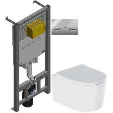 Комплект подвесной унитаз IDDIS Stone STORDSEI25 + система инсталляции Jacob Delafon E29025-NF + E29027-CP
