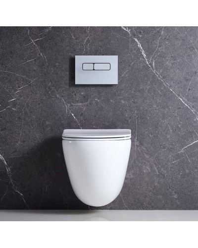 Комплект унитаза BelBagno Amanda BB051CHR+BB051SC с инсталляцией Berges Atom 410 040332 с сиденьем Микролифт и Черной матовой клавишей смыва