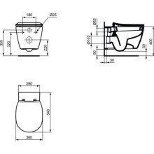 Комплект подвесной унитаз Ideal Standard Connect E771801 + E772401 + система инсталляции Villeroy & Boch 92246100 + 92249061