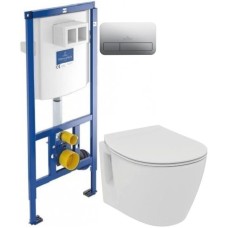 Комплект подвесной унитаз Ideal Standard Connect Space E804601 + E772401 + система инсталляции Villeroy & Boch 92246100 + 92249061
