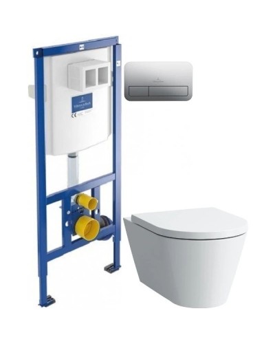 Комплект подвесной унитаз Laufen Kartell by Laufen 8.2033.6.000.000.1 + 8.9133.1.000.000.1 + система инсталляции Villeroy & Boch 92246100 + 92249061