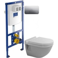Комплект подвесной унитаз Duravit Starck 3 2200090000 + 0063810000 + система инсталляции Villeroy & Boch 92246100 + 92249061