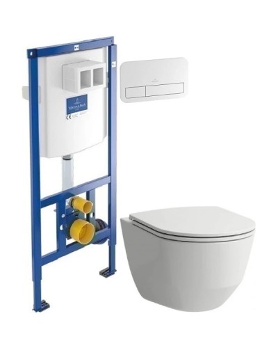 Комплект подвесной унитаз Laufen Pro 8.2096.6.000.000.1 + 8.9896.6.000.000.1 + система инсталляции Villeroy & Boch 92246100 + 92249068