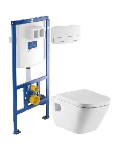 Комплект подвесной унитаз Roca The Gap 346477000 + 801472004 + система инсталляции Villeroy & Boch 92246100 + 92249068