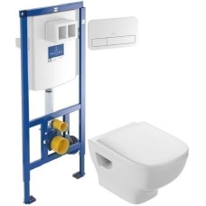 Комплект подвесной унитаз Jacob Delafon Struktura EDF102-00 + E4272-00 + система инсталляции Villeroy & Boch 92246100 + 92249068