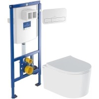 Комплект подвесной унитаз IDDIS Stone STORDSEI25W + система инсталляции Villeroy & Boch 92246100 + 92249068