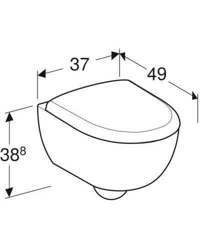 Комплект подвесной унитаз 500.803.00.1 + система инсталляции 458.122.11.1 Geberit Renova Compact 500.122.TC.R