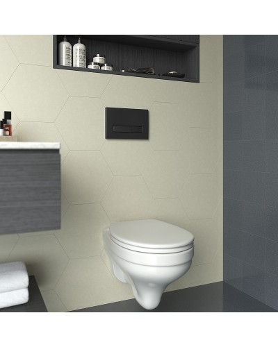 Комплект унитаза BelBagno Uno BB3105CHR/SC с инсталляцией Berges Atom 410 040340 с сиденьем Микролифт и Черной матовой клавишей смыва