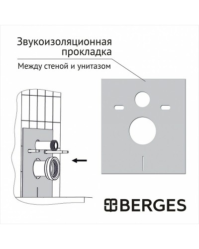 Комплект унитаза BelBagno Amanda BB051CHR+BB051SC с инсталляцией Berges Atom 410 040340 с сиденьем Микролифт и Черной матовой клавишей смыва
