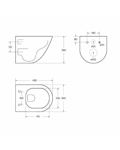 Комплект унитаза BelBagno Amanda BB051CHR+BB051SC с инсталляцией Grohe Rapid SL 38811KF0 с сиденьем Микролифт и Черной матовой клавишей смыва