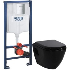 Комплект подвесной унитаз Creavit Terra TP325-11SI00E-0000 + KC0103.03.1300E + система инсталляции Grohe 38772001