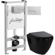 Комплект подвесной унитаз Creavit Terra TP325-11SI00E-0000 + KC0103.03.1300E + система инсталляции Jacob Delafon E5504-NF + E4326-CP