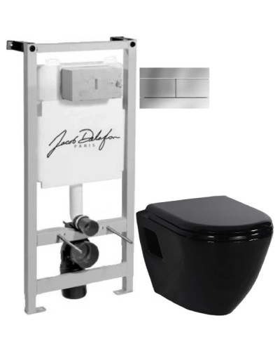 Комплект подвесной унитаз Creavit Terra TP325-11SI00E-0000 + KC0103.03.1300E + система инсталляции Jacob Delafon E5504-NF + E4316-CP