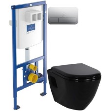 Комплект подвесной унитаз Creavit Terra TP325-11SI00E-0000 + KC0103.03.1300E + система инсталляции Villeroy & Boch 92246100 + 92249061