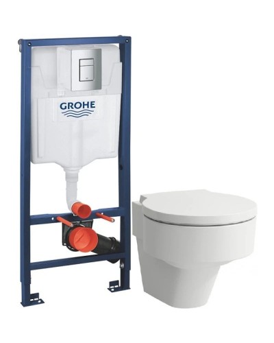 Комплект подвесной унитаз Laufen Val 8.2028.1.000.000.1 + 8.9428.1.000.000.1 + система инсталляции Grohe 38772001