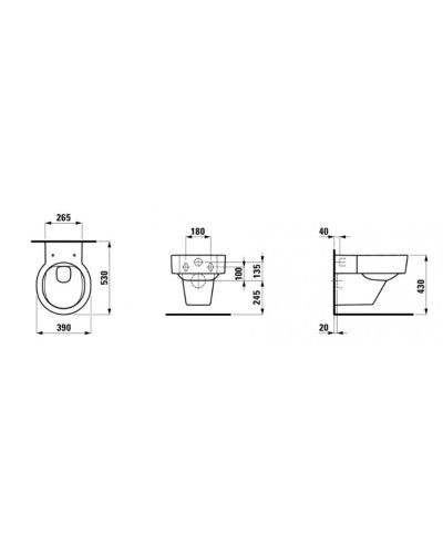 Комплект подвесной унитаз Laufen Val 8.2028.1.000.000.1 + 8.9428.1.000.000.1 + система инсталляции Geberit 458.125.11.1