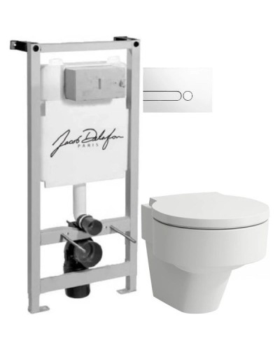 Комплект подвесной унитаз Laufen Val 8.2028.1.000.000.1 + 8.9428.1.000.000.1 + система инсталляции Jacob Delafon E5504-NF + E4326-00