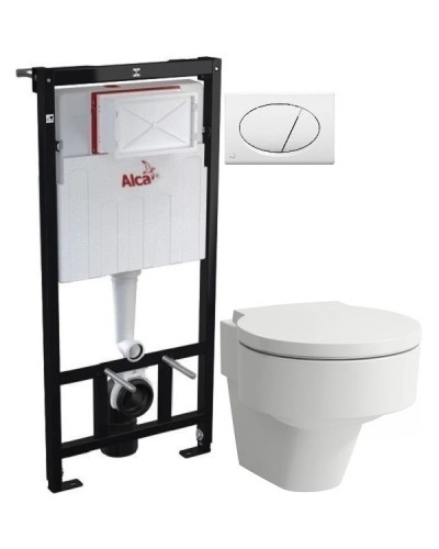 Комплект подвесной унитаз Laufen Val 8.2028.1.000.000.1 + 8.9428.1.000.000.1 + система инсталляции AlcaPlast AM101/11203:1RUSSETM70