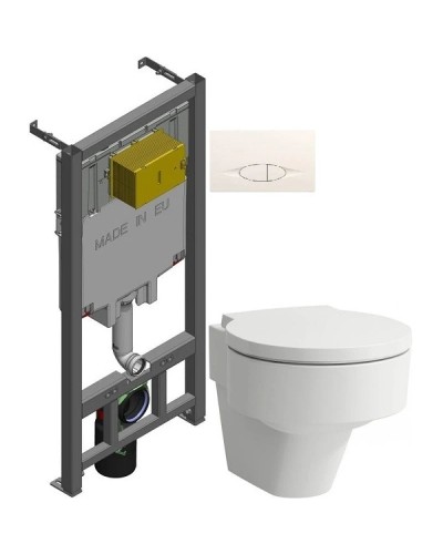 Комплект подвесной унитаз Laufen Val 8.2028.1.000.000.1 + 8.9428.1.000.000.1 + система инсталляции Jacob Delafon E29025-NF + E29026-01R