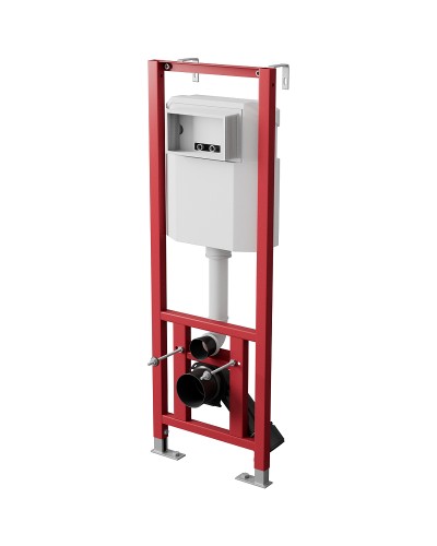 Комплект унитаза BelBagno Amanda BB051CHR+BB051SC с инсталляцией D&K DI8540116 с сиденьем Микролифт и Черной клавишей смыва