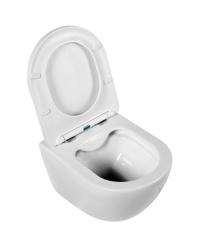 Комплект унитаза BelBagno Amanda BB051CHR+BB051SC с инсталляцией D&K DI8540116 с сиденьем Микролифт и Черной клавишей смыва