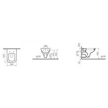 Комплект подвесной унитаз Vitra S20 5507B003-0101 + 77-003-009 + система инсталляции Jacob Delafon E5504-NF + E4326-CP