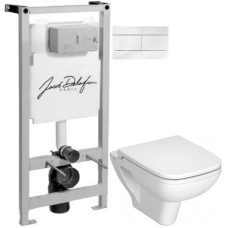 Комплект подвесной унитаз Vitra S20 5507B003-0101 + 77-003-009 + система инсталляции Jacob Delafon E5504-NF + E4316-00