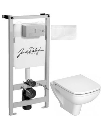 Комплект подвесной унитаз Vitra S20 5507B003-0101 + 77-003-009 + система инсталляции Jacob Delafon E5504-NF + E4316-00