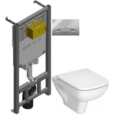 Комплект подвесной унитаз Vitra S20 5507B003-0101 + 77-003-009 + система инсталляции Jacob Delafon E29025-NF + E29027-CP